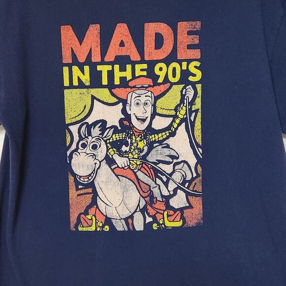 Retro Mens Toy Story Graphic T-Shirt Large Blue Cotton 90's - Picture 2 of 4